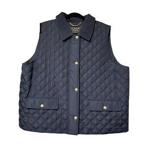 J. Crew Navy Blue Water-Repellent Signature Puffer Jacket – Size XXL